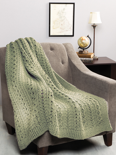 Hills of Ireland Throw Blanket Crochet Pattern