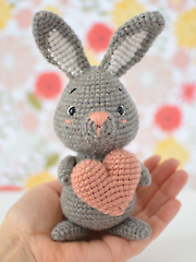 Valentine Bunny Amigurumi Crochet Pattern