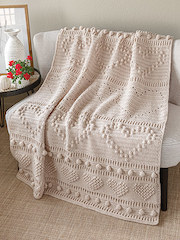 ANNIE'S SIGNATURE DESIGNS: Textured Hearts Sampler Blanket Pattern