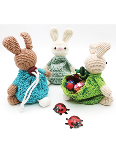 Drawstring Bunny Bag Amigurumi Crochet Pattern