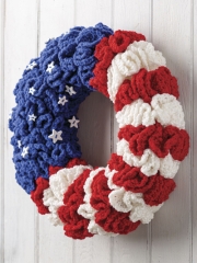 Patriotic Wreath Crochet Pattern